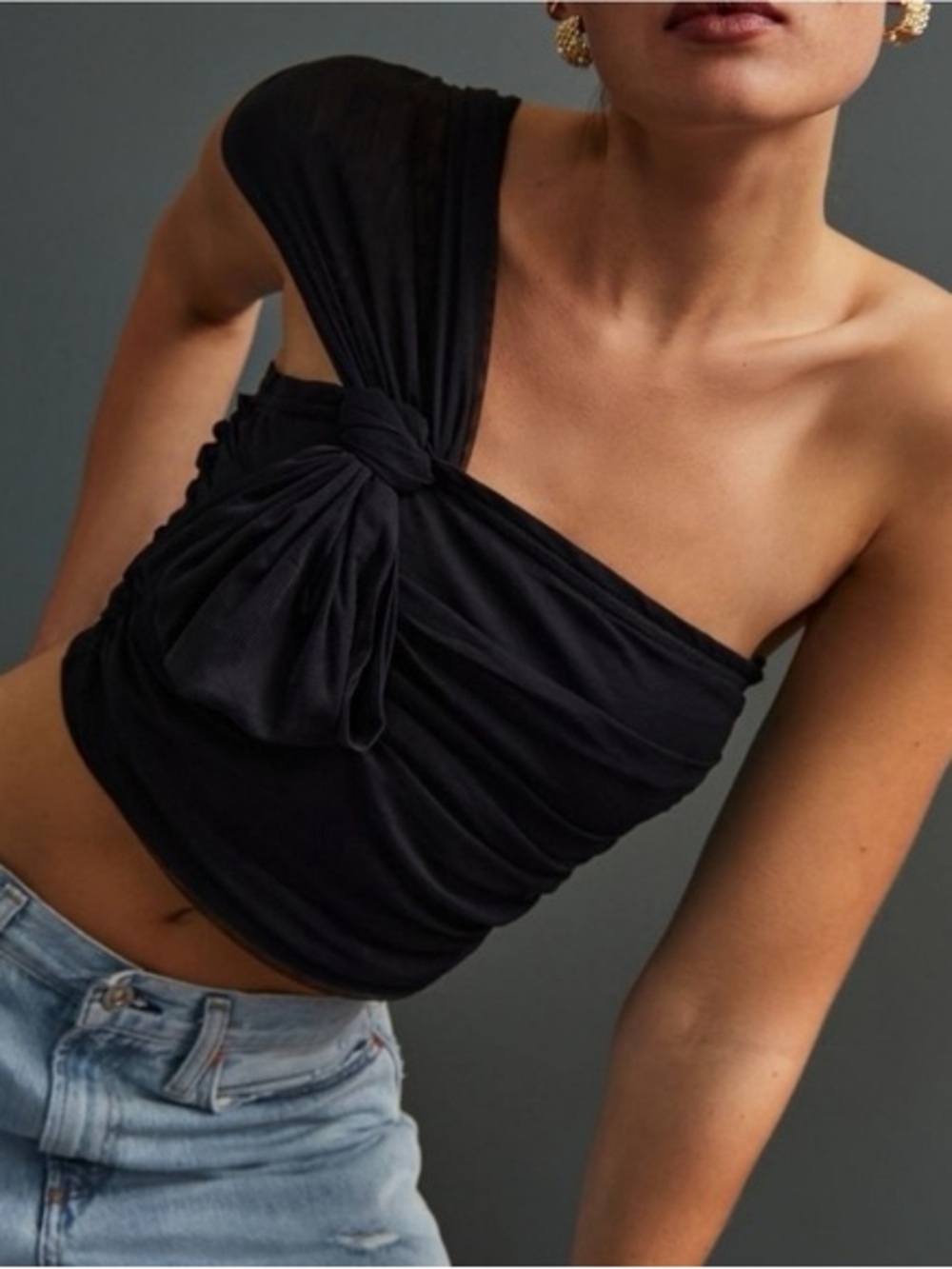 Maeve | Tulle Bow Top | Black